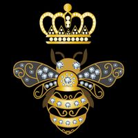 Queen Bee Crown Girl Honey Hive Beekeeping Bee Drawstring Bag