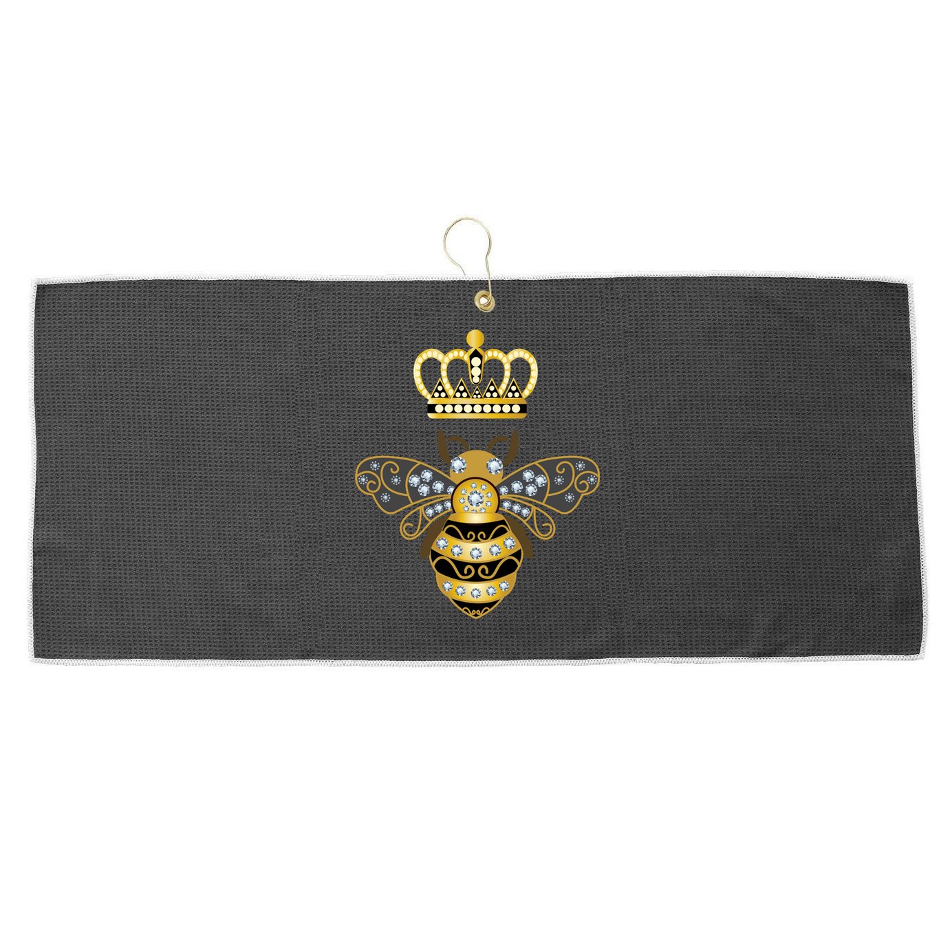 Queen Bee Crown Girl Honey Hive Beekeeping Bee Large Microfiber Waffle Golf Towel