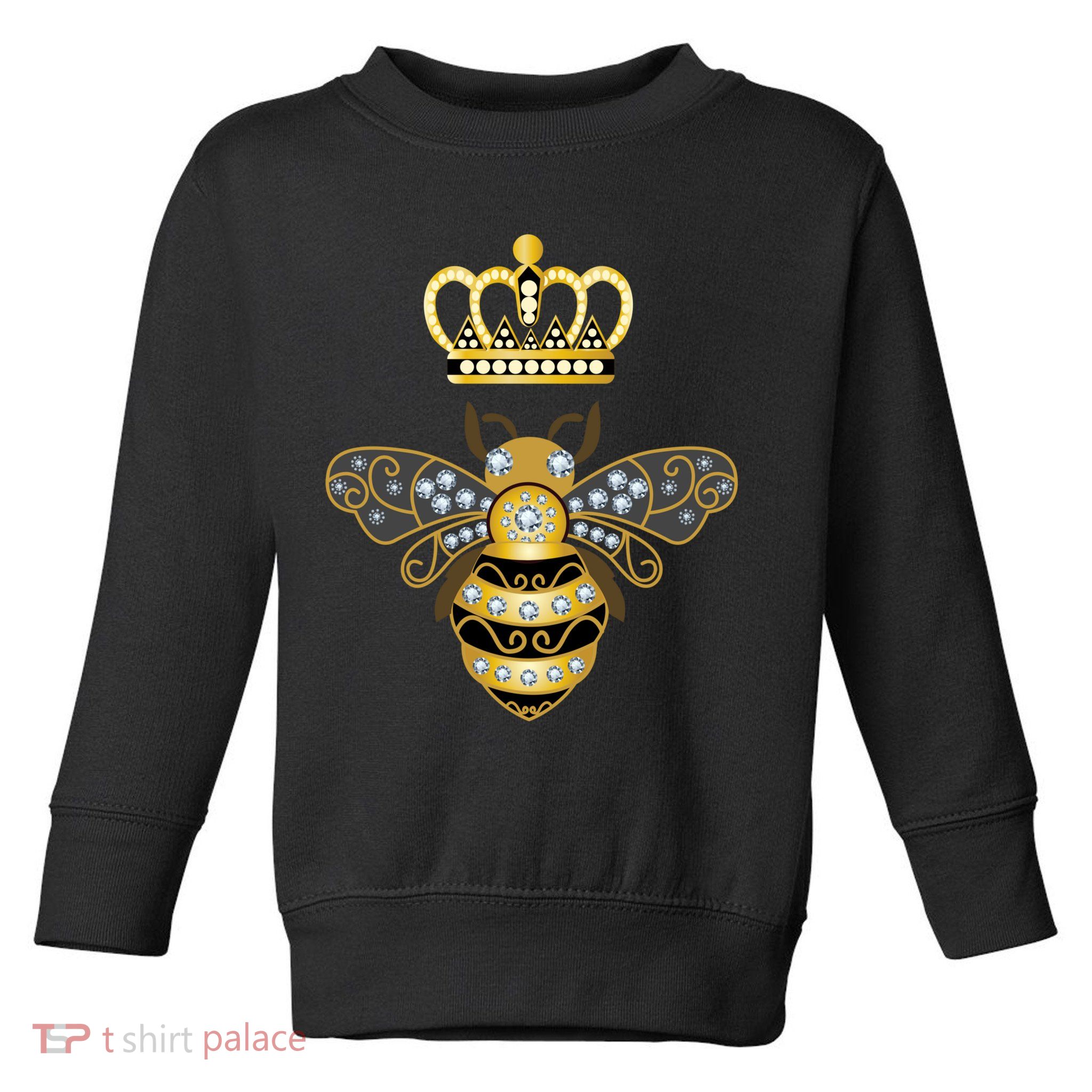 Queen Bee Crown Girl Honey Hive Beekeeping Bee Toddler Sweatshirt