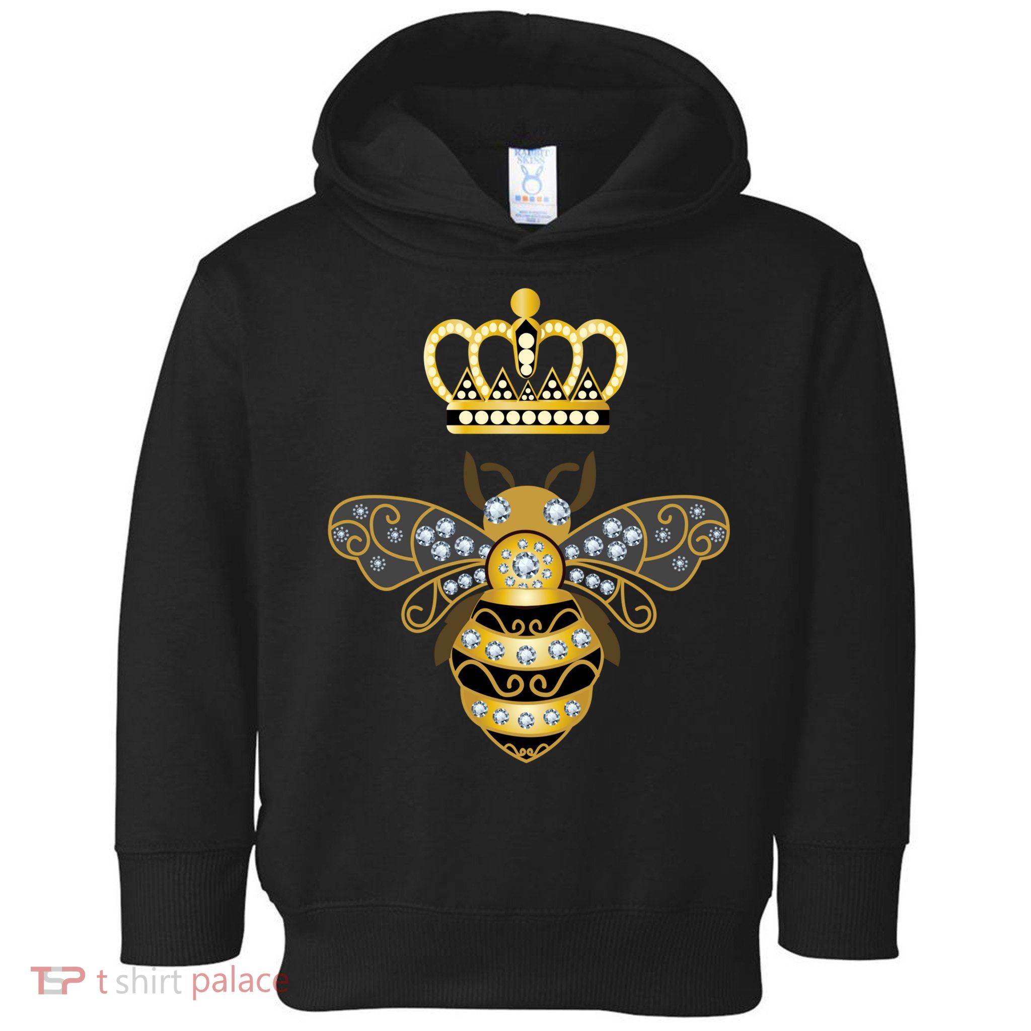 Queen Bee Crown Girl Honey Hive Beekeeping Bee Toddler Hoodie