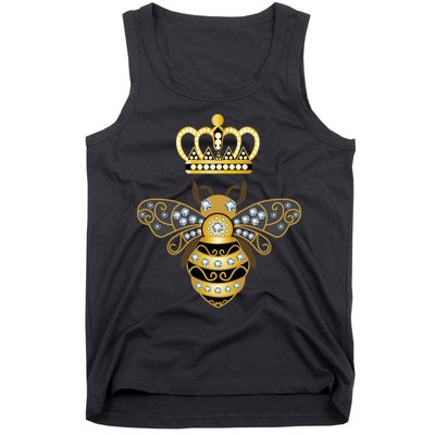 Queen Bee Crown Girl Honey Hive Beekeeping Bee Tank Top
