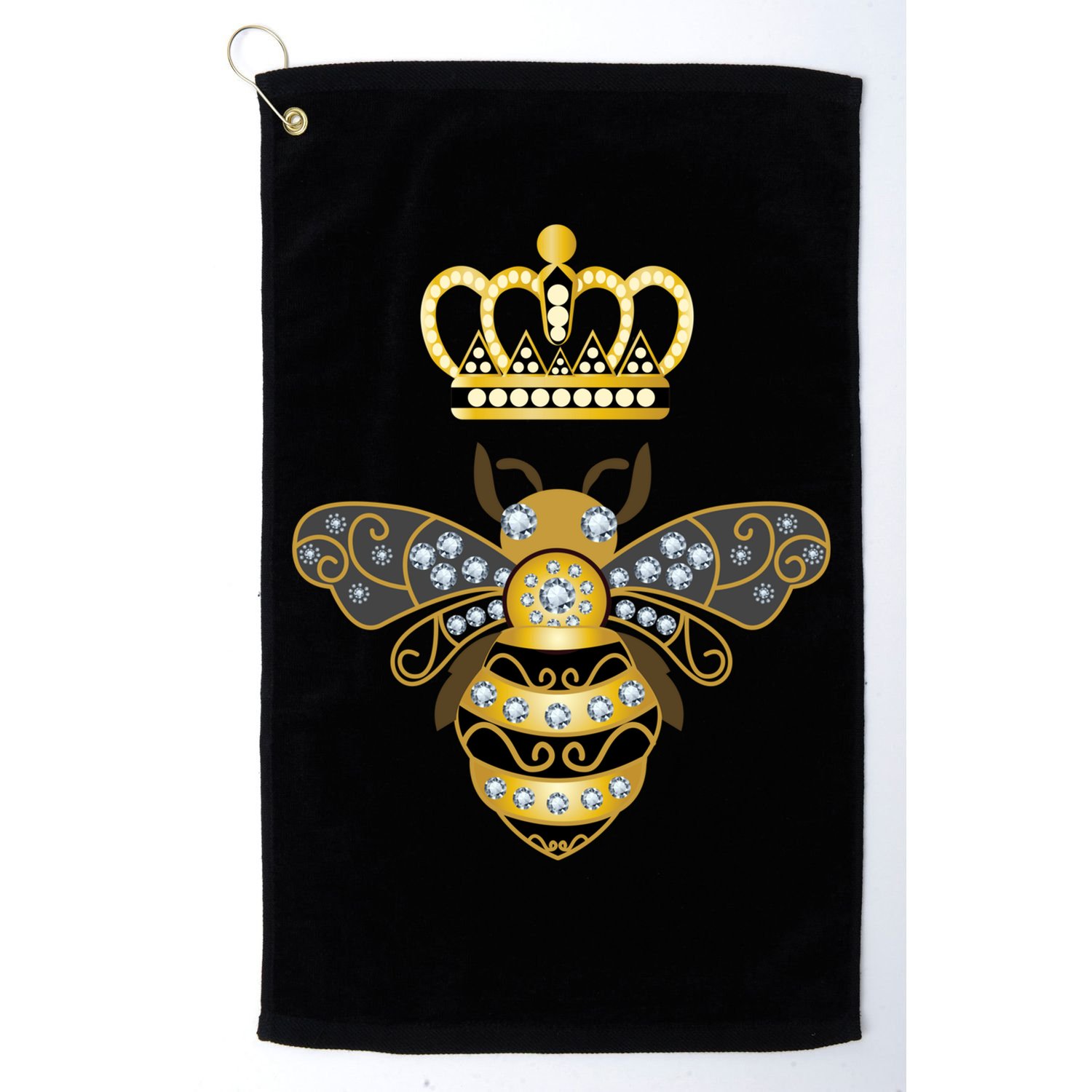Queen Bee Crown Girl Honey Hive Beekeeping Bee Golf Towel