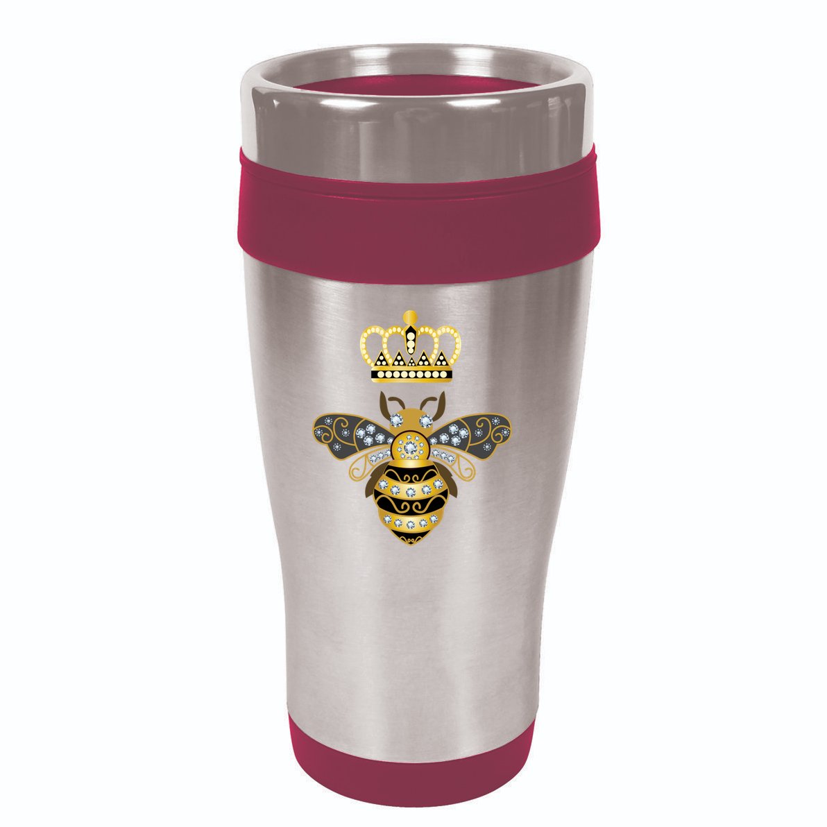 Queen Bee Crown Girl Honey Hive Beekeeping Bee 16oz Travel Tumbler