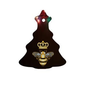 Queen Bee Crown Girl Honey Hive Beekeeping Bee Ceramic Tree Ornament