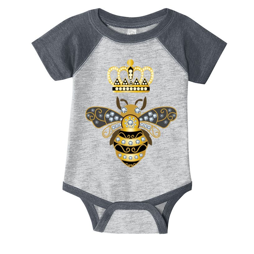 Queen Bee Crown Girl Honey Hive Beekeeping Bee Infant Baby Jersey Bodysuit