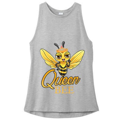 Queen Bee Crown Women Girls Honey Bee Hive Beekeeping Cool Gift Ladies PosiCharge Tri-Blend Wicking Tank
