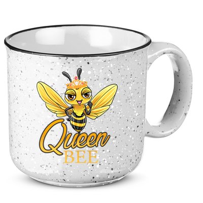Queen Bee Crown Women Girls Honey Bee Hive Beekeeping Cool Gift 15oz Campfire Ceramic Mug