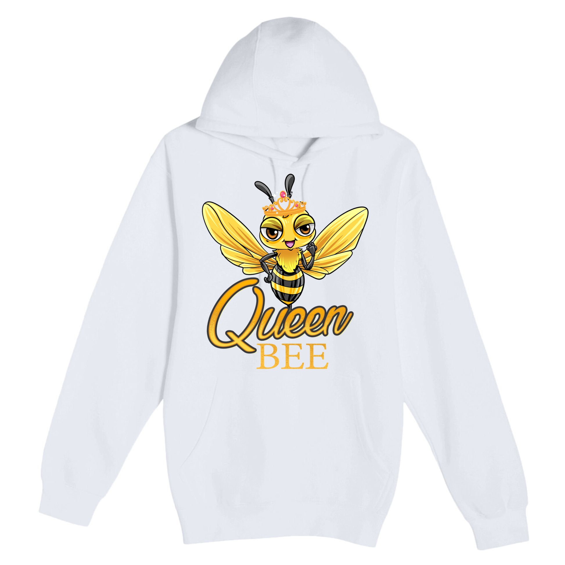 Queen Bee Crown Women Girls Honey Bee Hive Beekeeping Cool Gift Premium Pullover Hoodie