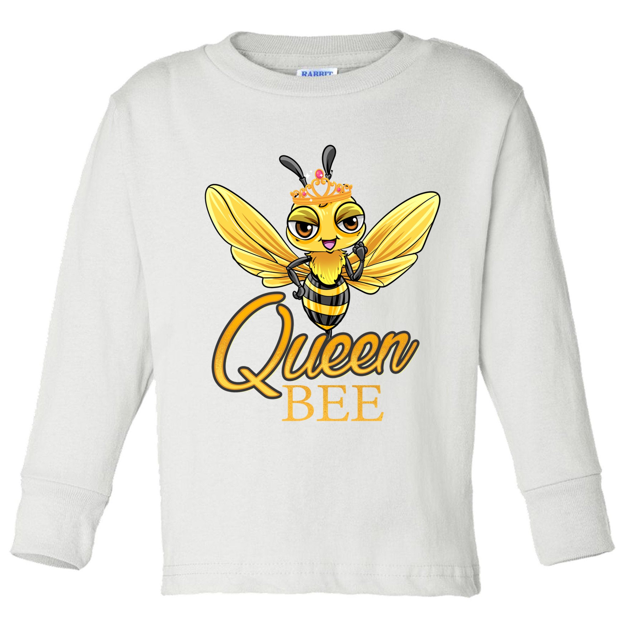 Queen Bee Crown Women Girls Honey Bee Hive Beekeeping Cool Gift Toddler Long Sleeve Shirt