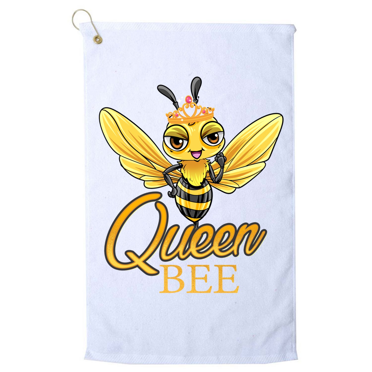 Queen Bee Crown Women Girls Honey Bee Hive Beekeeping Cool Gift Golf Towel