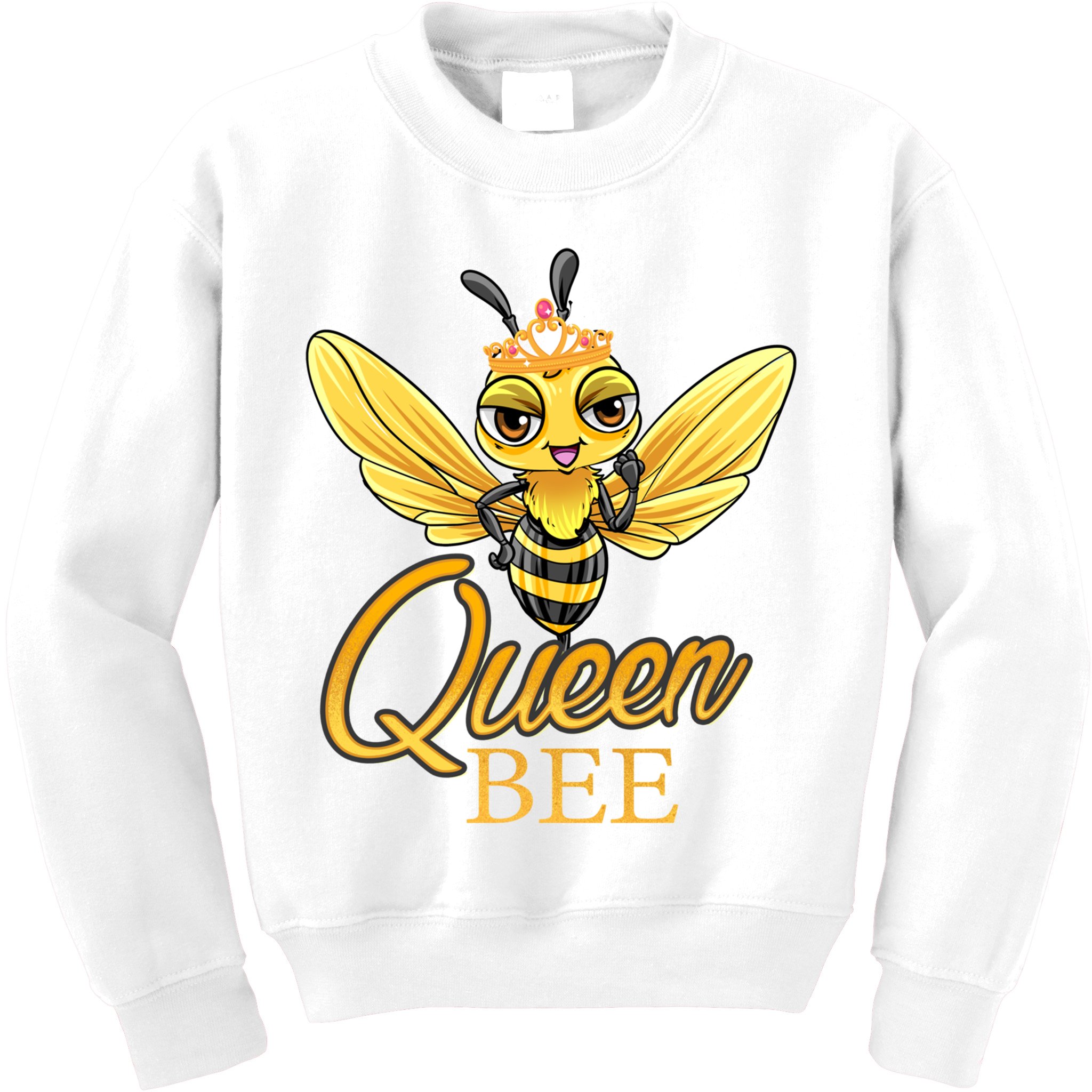 Queen Bee Crown Women Girls Honey Bee Hive Beekeeping Cool Gift Kids Sweatshirt
