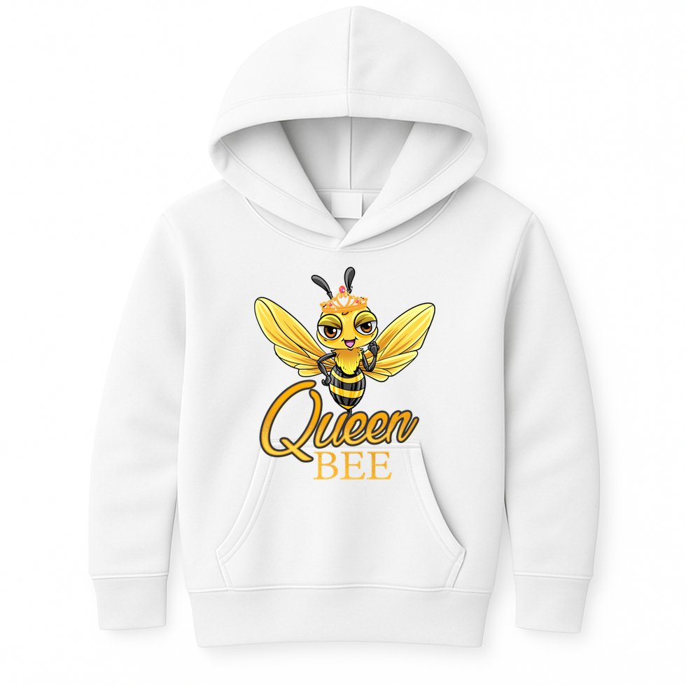 Queen Bee Crown Women Girls Honey Bee Hive Beekeeping Cool Gift Kids Hoodie