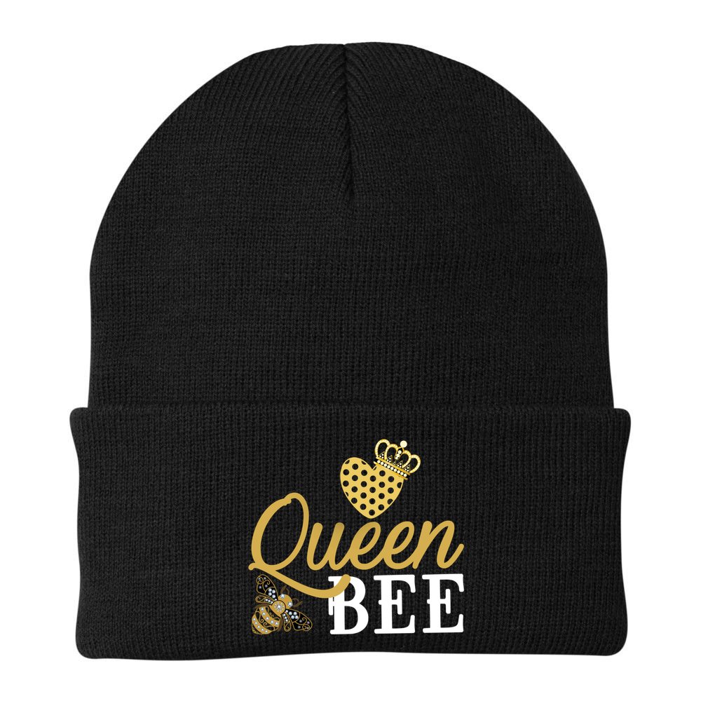 Queen Bee Crown Gift Beekeeper Valentine's Day Funny Gift Beanie
