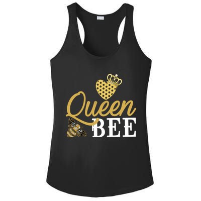 Queen Bee Crown Gift Beekeeper Valentine's Day Funny Gift Ladies PosiCharge Competitor Racerback Tank