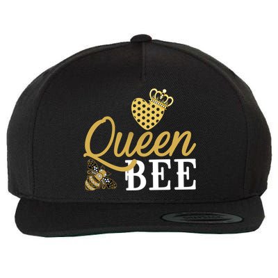 Queen Bee Crown Gift Beekeeper Valentine's Day Funny Gift Wool Snapback Cap