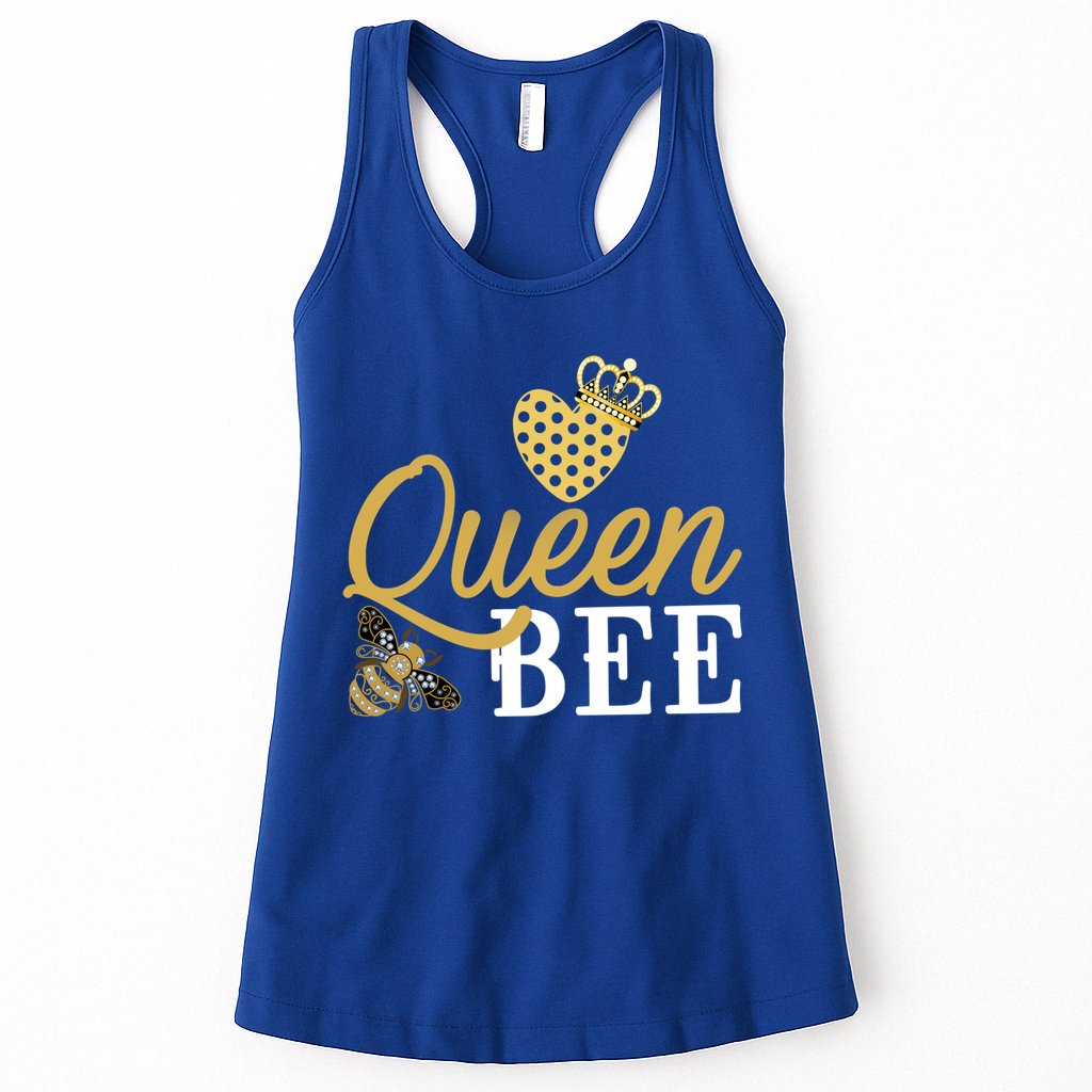 Queen Bee Crown Gift Beekeeper Valentine's Day Funny Gift Womens Tank Top