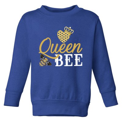 Queen Bee Crown Gift Beekeeper Valentine's Day Funny Gift Toddler Sweatshirt