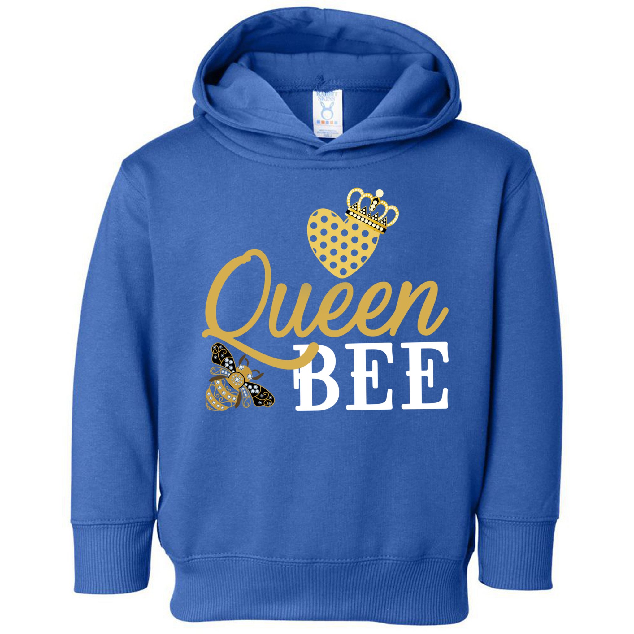 Queen Bee Crown Gift Beekeeper Valentine's Day Funny Gift Toddler Hoodie