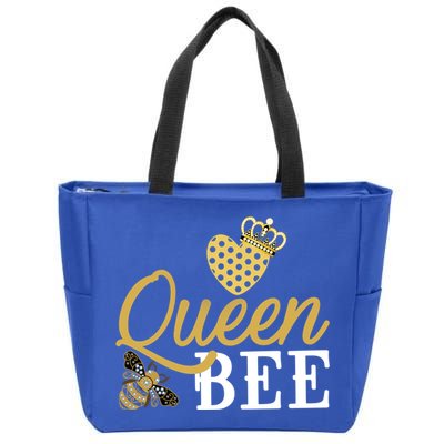 Queen Bee Crown Gift Beekeeper Valentine's Day Funny Gift Zip Tote Bag