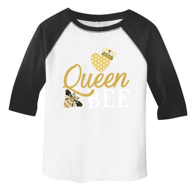 Queen Bee Crown Gift Beekeeper Valentine's Day Funny Gift Toddler Fine Jersey T-Shirt