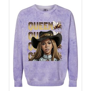 Queen B Cowboy 3 Colorblast Crewneck Sweatshirt