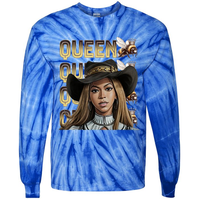 Queen B Cowboy 3 Tie-Dye Long Sleeve Shirt