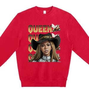 Queen B Cowboy 3 Premium Crewneck Sweatshirt