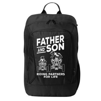 Quad Bike Father And Son Riding Partners For Life ATV City Backpack