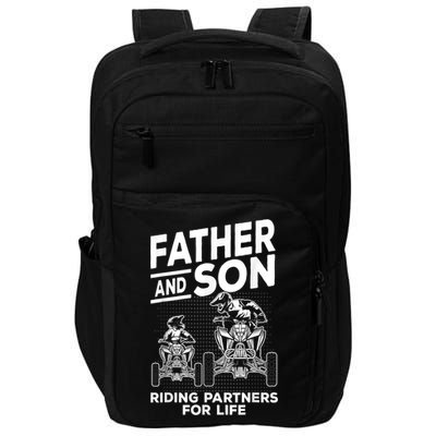 Quad Bike Father And Son Riding Partners For Life ATV Impact Tech Backpack