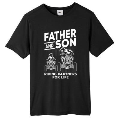 Quad Bike Father And Son Riding Partners For Life ATV Tall Fusion ChromaSoft Performance T-Shirt