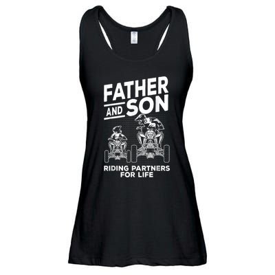 Quad Bike Father And Son Riding Partners For Life ATV Ladies Essential Flowy Tank