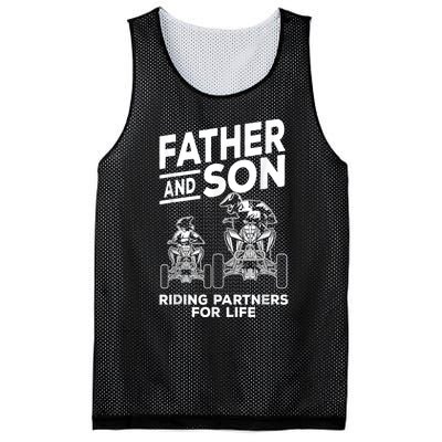 Quad Bike Father And Son Riding Partners For Life ATV Mesh Reversible Basketball Jersey Tank