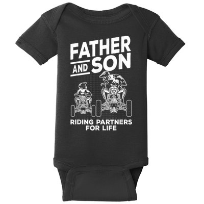 Quad Bike Father And Son Riding Partners For Life ATV Baby Bodysuit