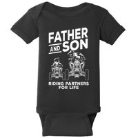 Quad Bike Father And Son Riding Partners For Life ATV Baby Bodysuit