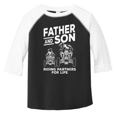 Quad Bike Father And Son Riding Partners For Life ATV Toddler Fine Jersey T-Shirt