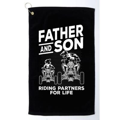 Quad Bike Father And Son Riding Partners For Life ATV Golf Towel