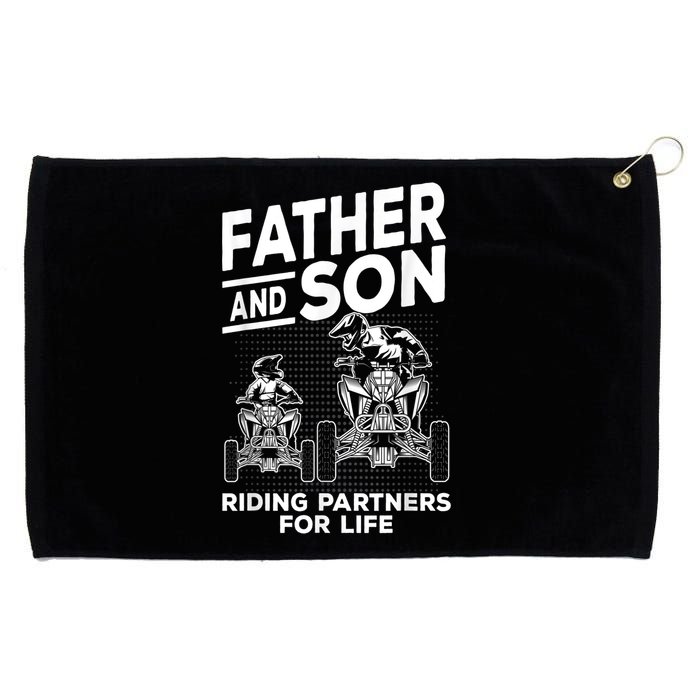 Quad Bike Father And Son Riding Partners For Life ATV Grommeted Golf Towel