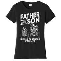 Quad Bike Father And Son Riding Partners For Life ATV Women's T-Shirt