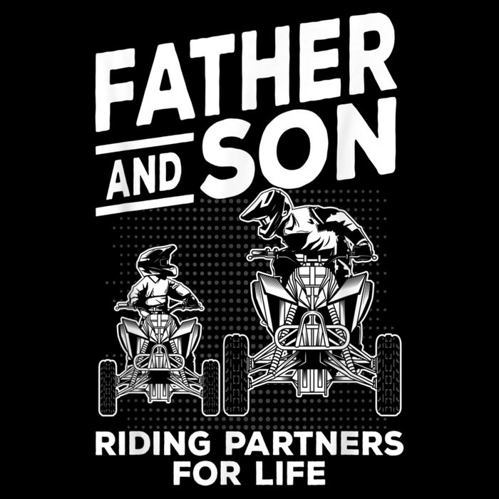 Quad Bike Father And Son Riding Partners For Life ATV Women's V-Neck T-Shirt