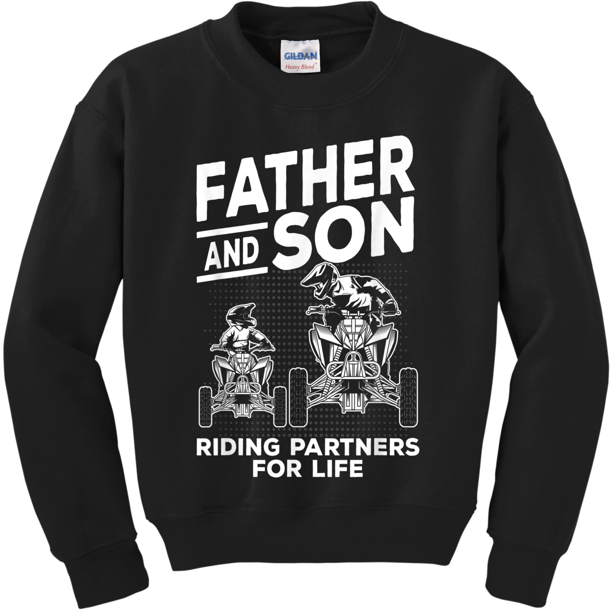 Quad Bike Father And Son Riding Partners For Life ATV Kids Sweatshirt