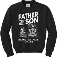 Quad Bike Father And Son Riding Partners For Life ATV Kids Sweatshirt