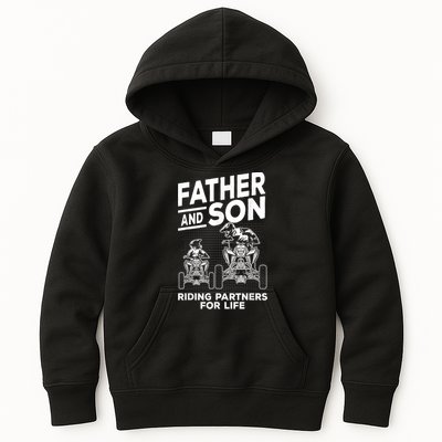 Quad Bike Father And Son Riding Partners For Life ATV Kids Hoodie