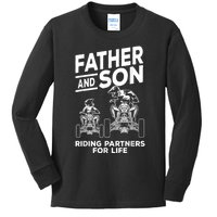 Quad Bike Father And Son Riding Partners For Life ATV Kids Long Sleeve Shirt