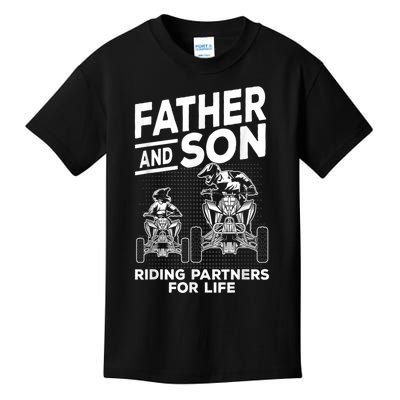 Quad Bike Father And Son Riding Partners For Life ATV Kids T-Shirt