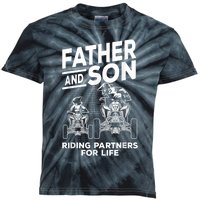 Quad Bike Father And Son Riding Partners For Life ATV Kids Tie-Dye T-Shirt