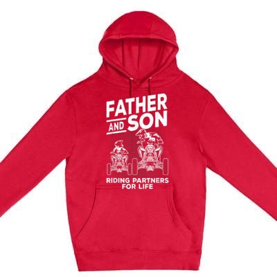 Quad Bike Father And Son Riding Partners For Life ATV Premium Pullover Hoodie