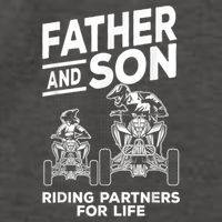 Quad Bike Father And Son Riding Partners For Life ATV Vector Backpack