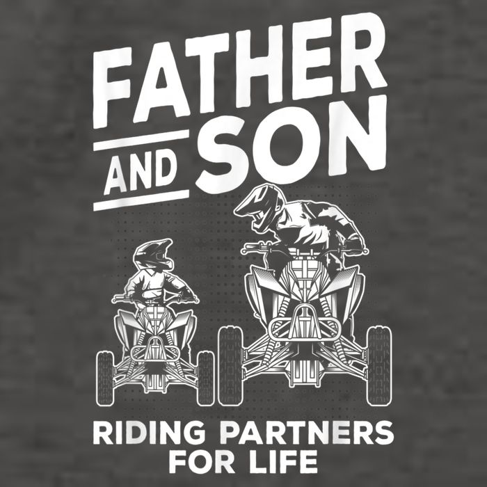 Quad Bike Father And Son Riding Partners For Life ATV Vector Backpack