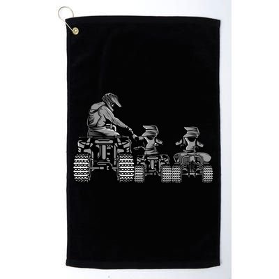 Quad Bike Father And Son Four Wheeler Atv Gift Golf Towel