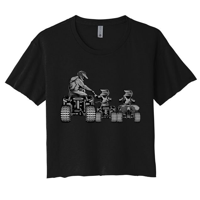 Quad Bike Father And Son Four Wheeler Atv Gift Crop Top